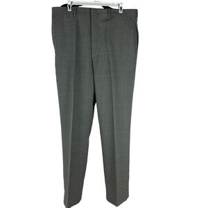 Towncraft Mens Gray Worsted Wool & Dacron Polyester Dress Pants 36W 34L